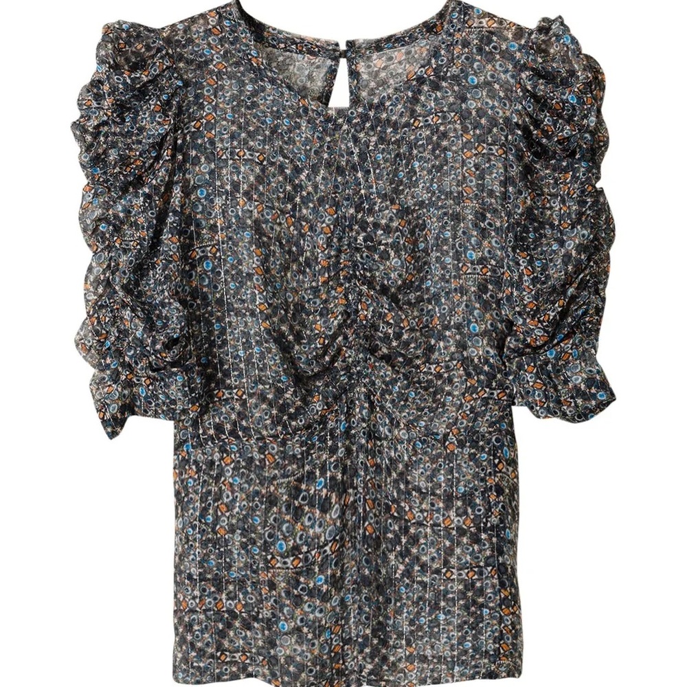 Chic Multicolor Textured Blouse - Picture 2 of 9